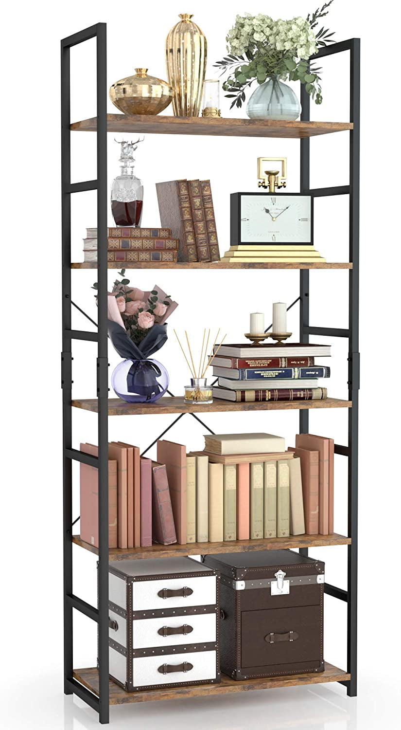 5 Tier Bookshelf for Bedroom, Office or Living Room
