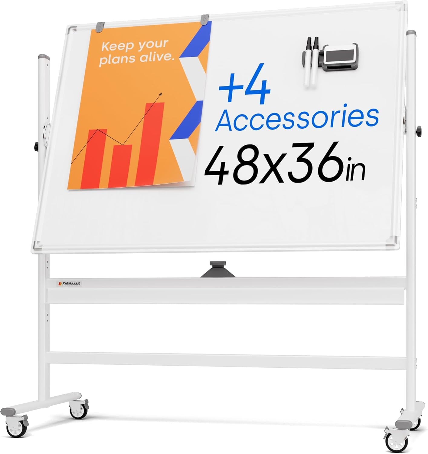 Rolling Dry Erase Board (48 X 36 Inches)