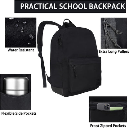 Adult Backpack with Charging Port (Black)