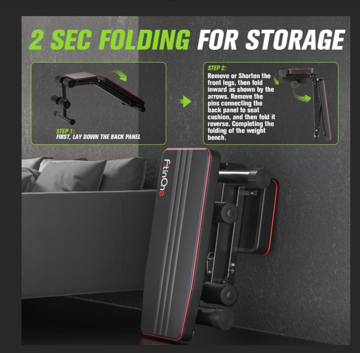 Adjustable Folding Weight Bench for Home Gym, 660LBS Multi-Function