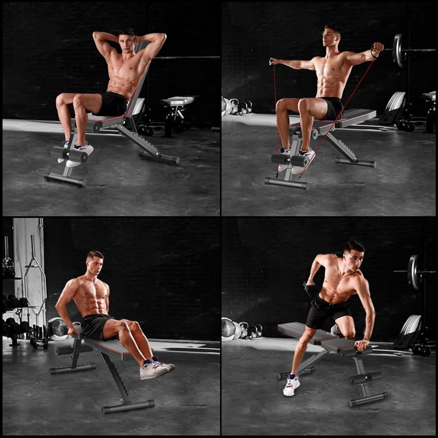 Adjustable Folding Weight Bench for Home Gym, 660LBS Multi-Function