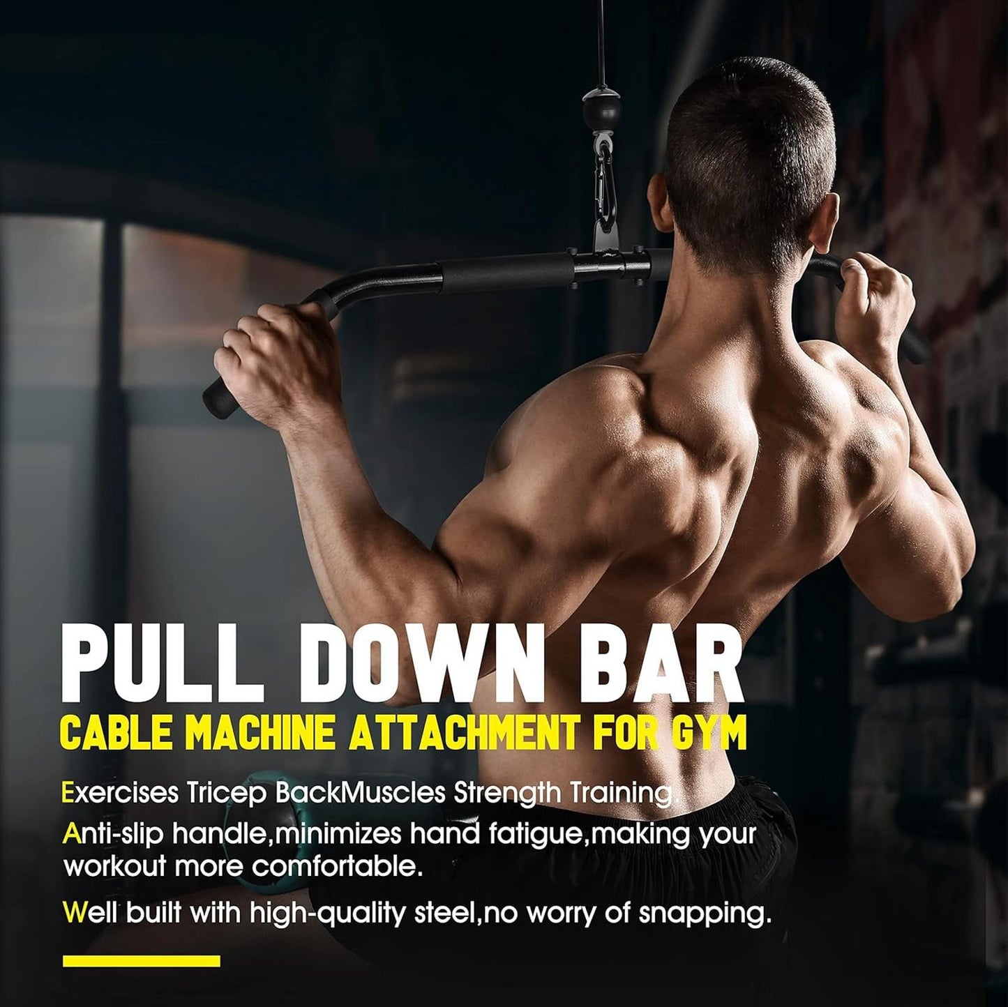 Cable Pulley System Gym LAT Pulldown Triceps Biceps Home Workout Attachments
