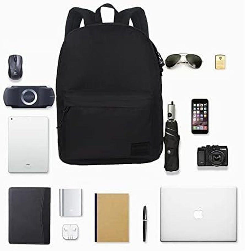 Adult Backpack with Charging Port (Black)