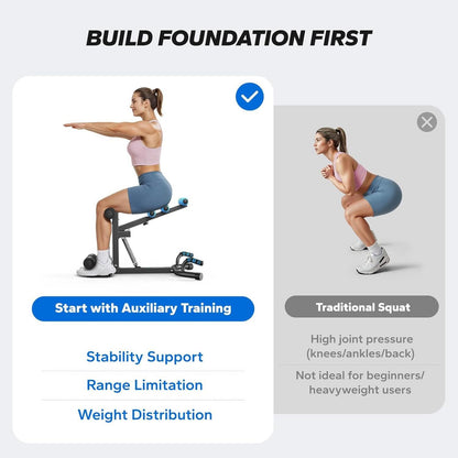 Deep Squat Machine for Women Adjustable Glutes Core Leg Home Gym