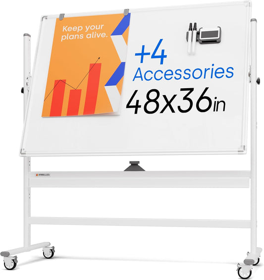 Rolling Dry Erase Board (48 X 36 Inches)