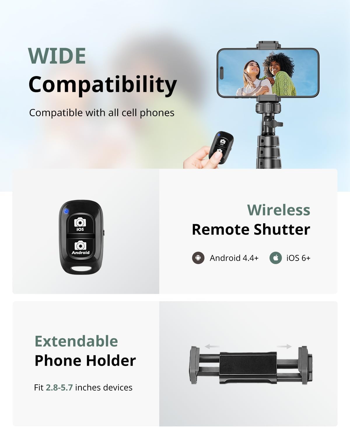 62 Inch Phone Tripod