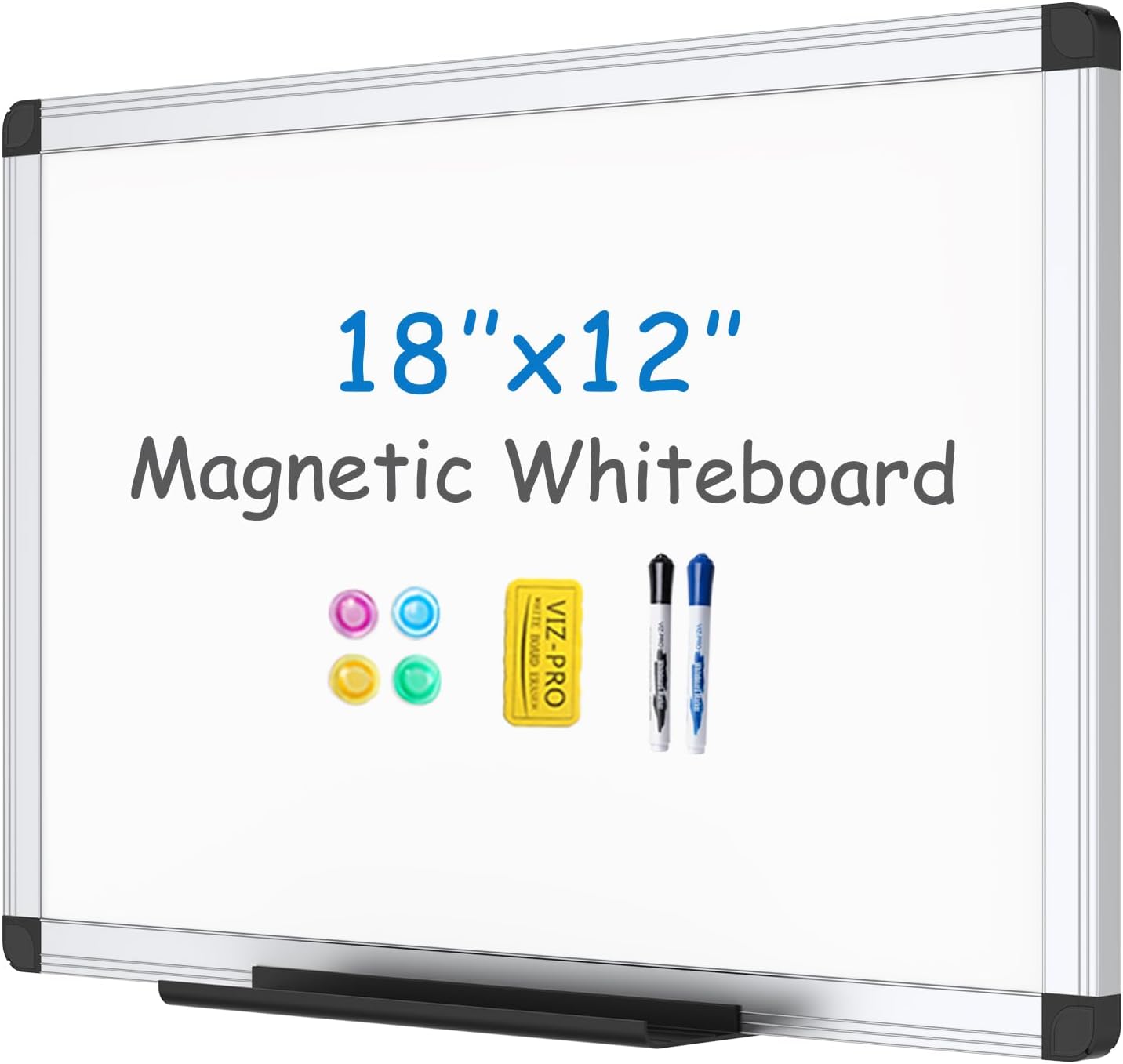 Magnetic Whiteboard & Dry Erase Board (18 X 12 Inches)