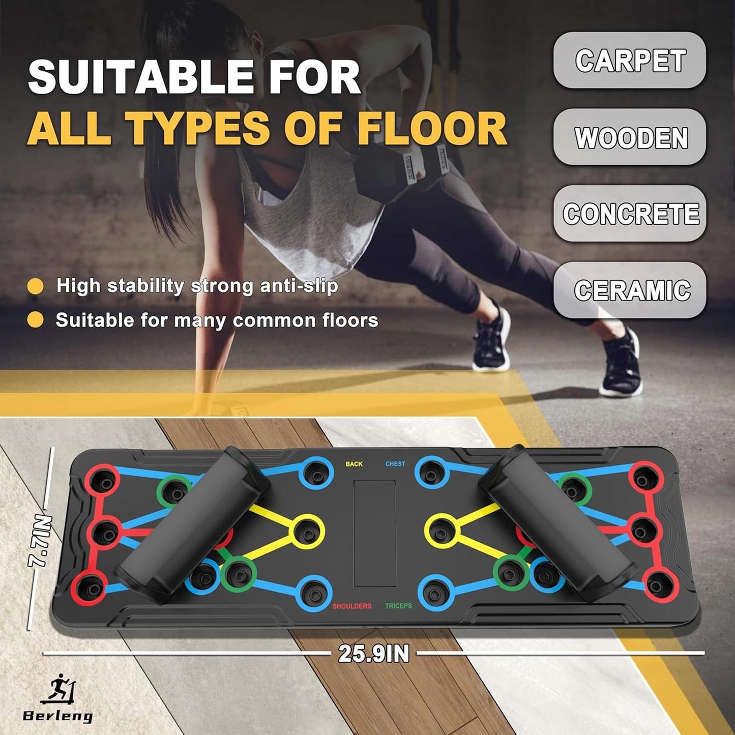 36-in-1 Foldable Push-Up Board Home Gym Portable Strength Training