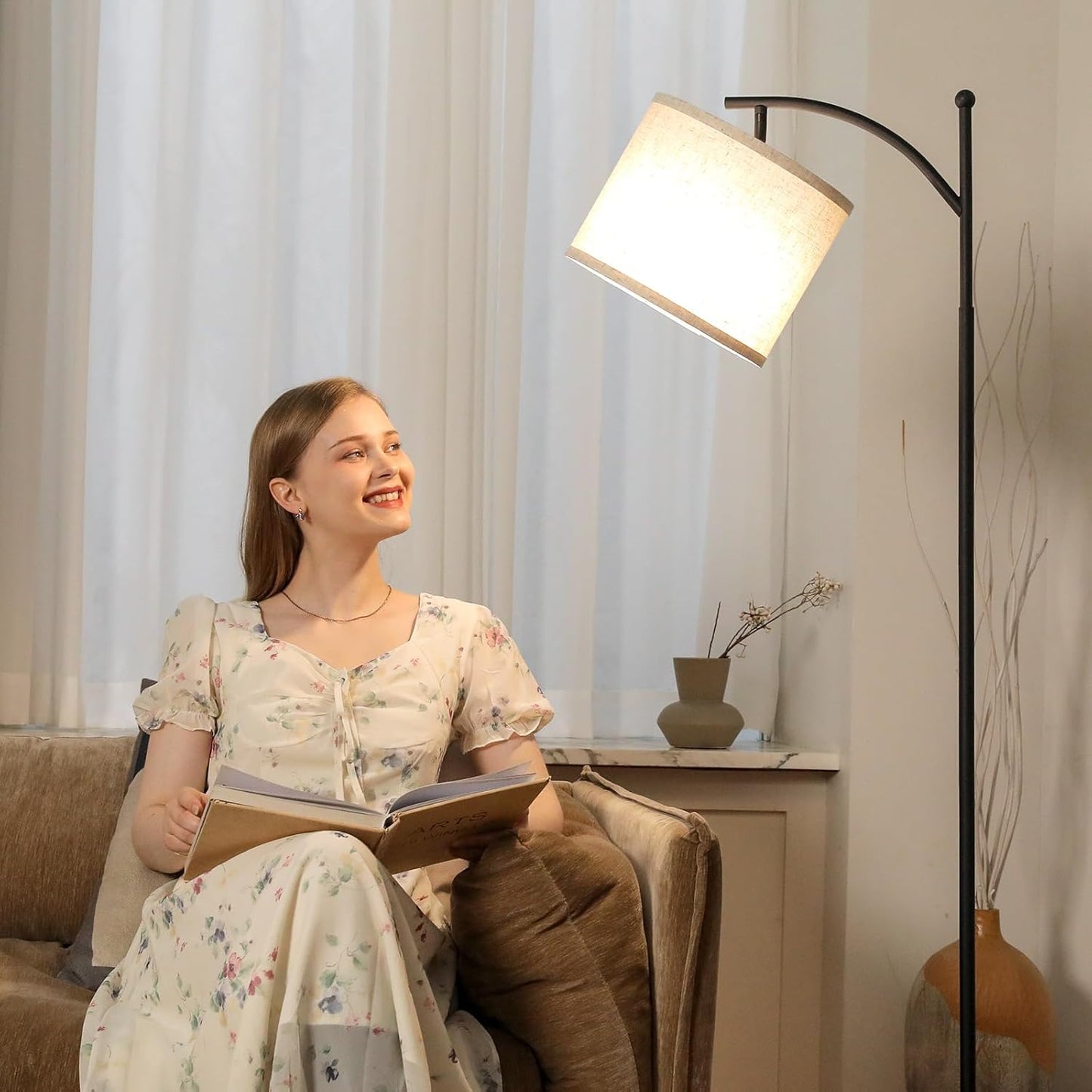 Floor Lamp for Bedroom, Living Room or Office