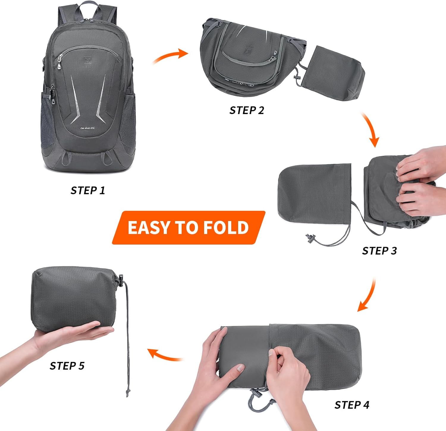 Adult Hiking Backpack (Grey)