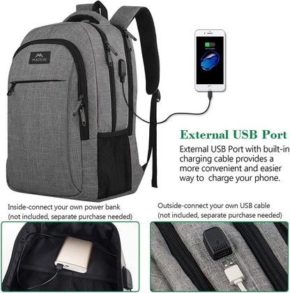 Adult Backpack Charging Port (Grey)