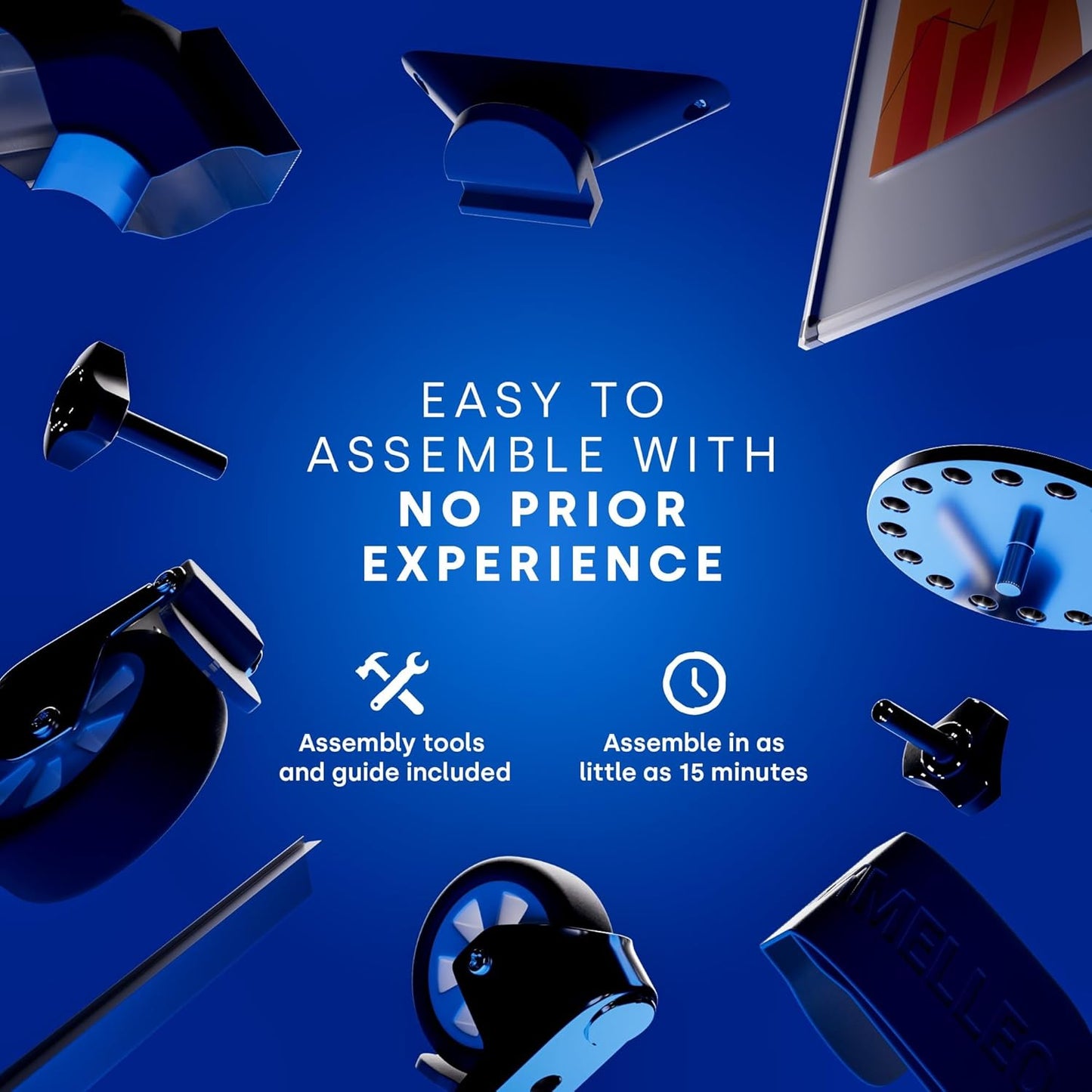 Rolling Dry Erase Board (48 X 36 Inches)