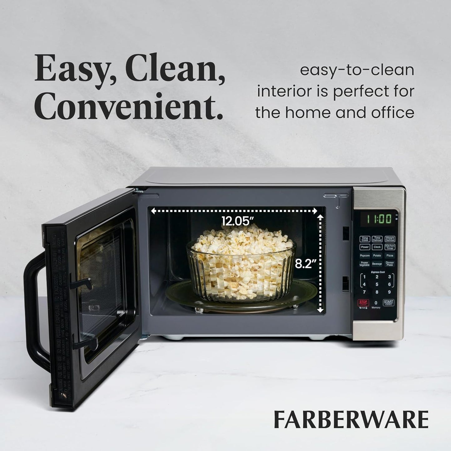 Stainless Steel Countertop Microwave Oven