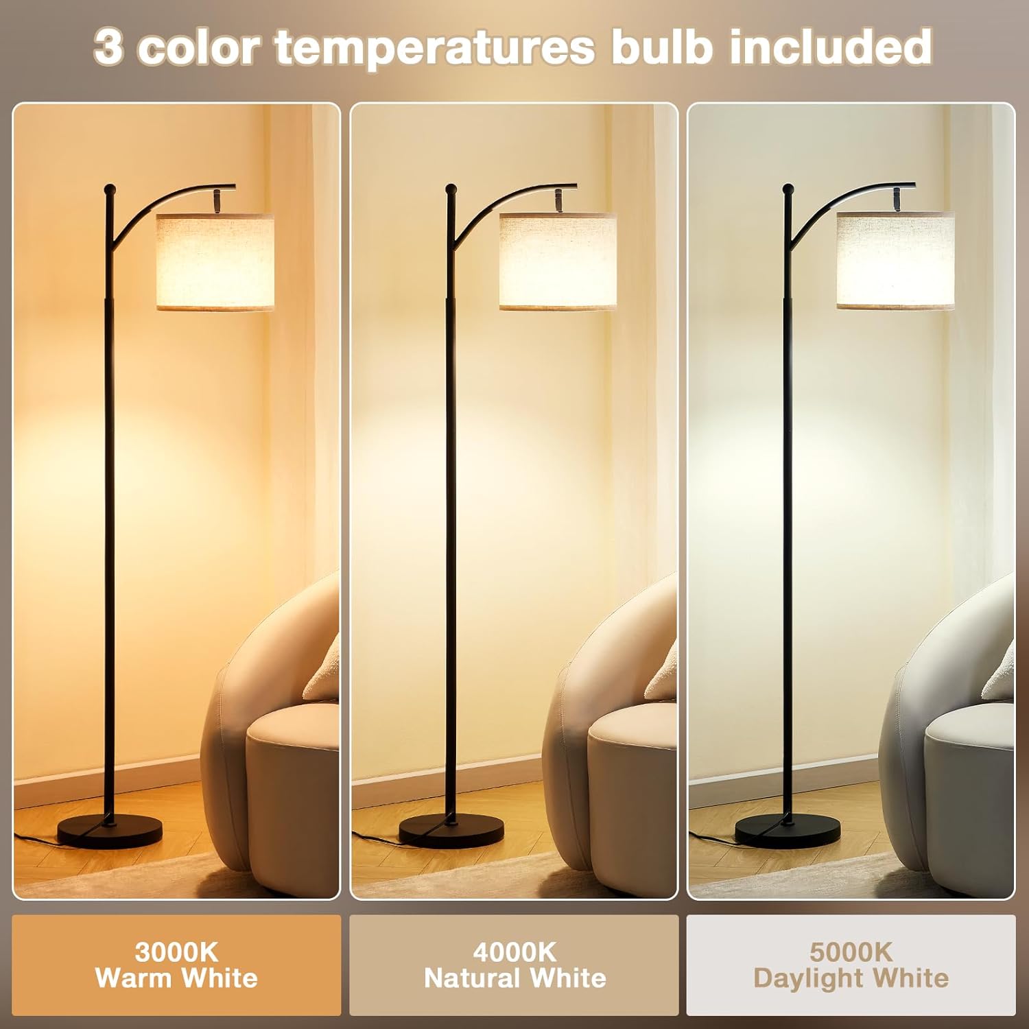 Floor Lamp for Bedroom, Living Room or Office