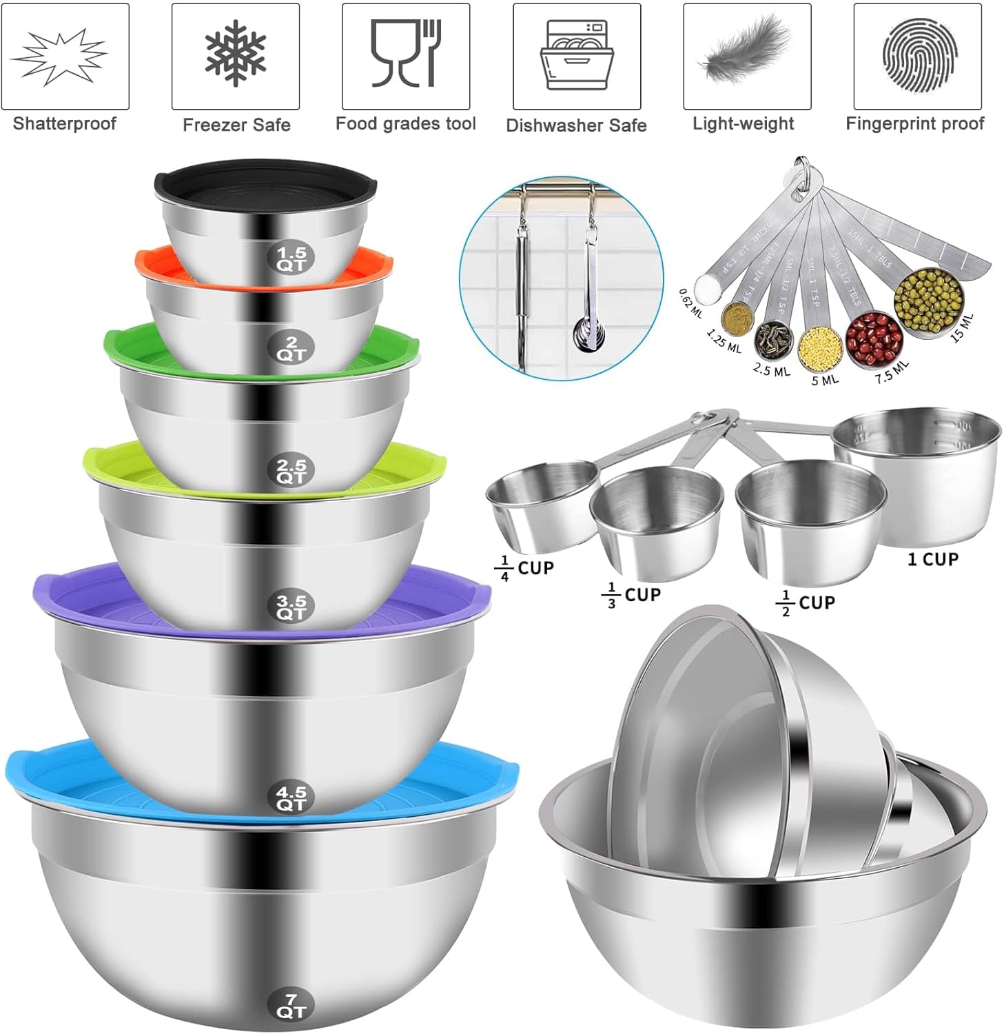 27 Piece Kitchen Bowl Set