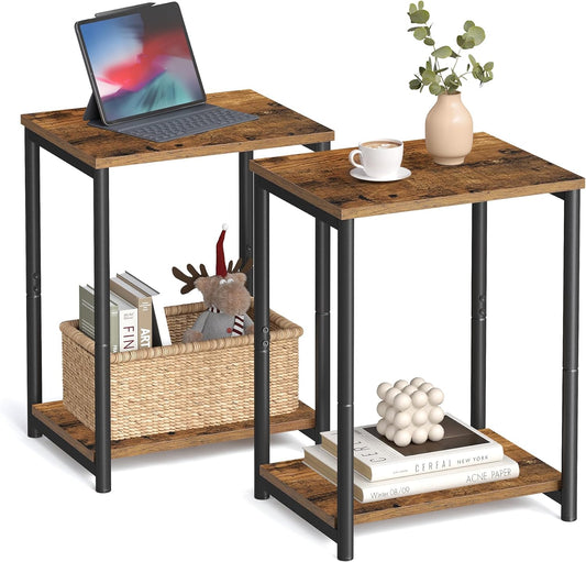 Set of 2 Side Tables for Living Room, Bedroom or Office