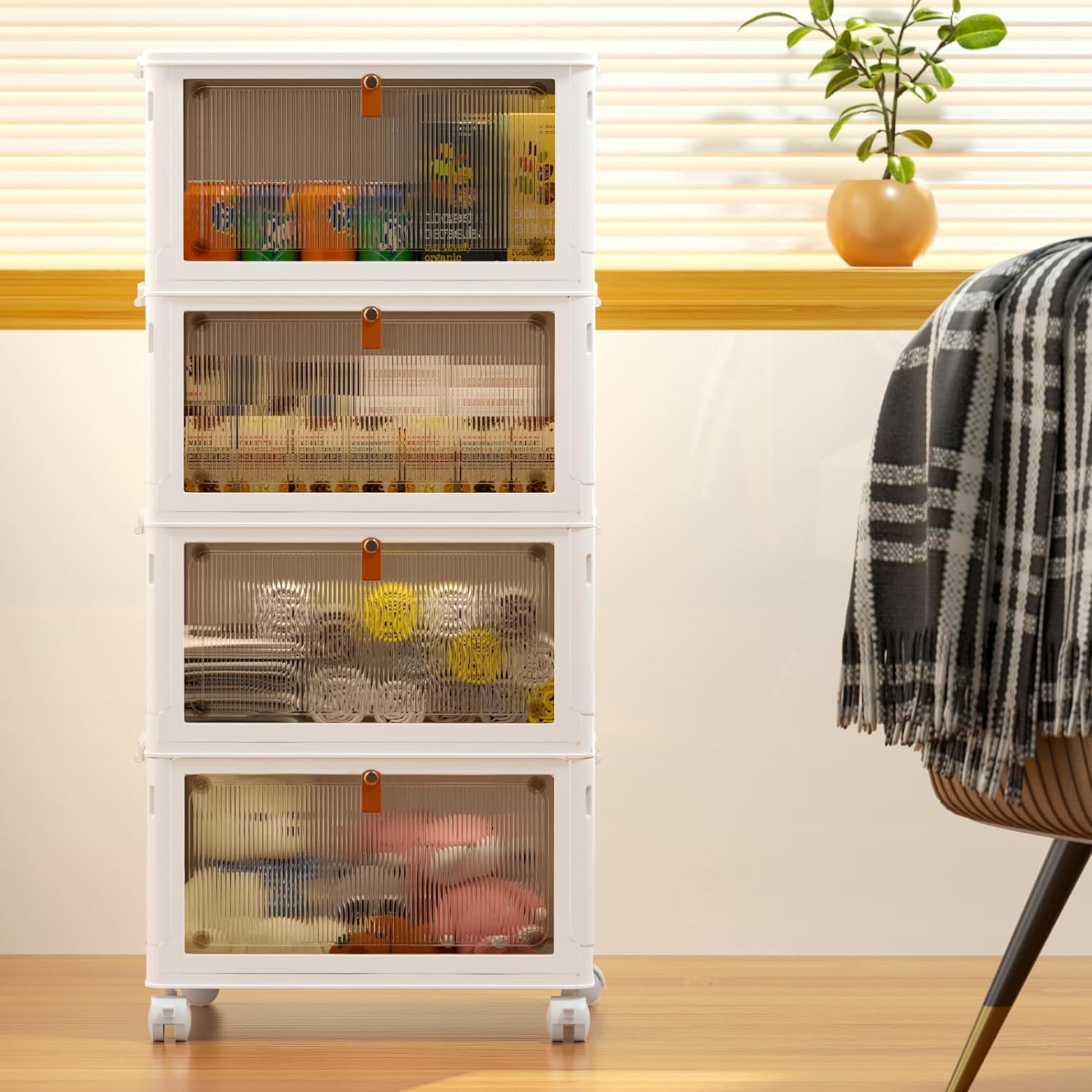 4 Tier Plastic Storage Bins