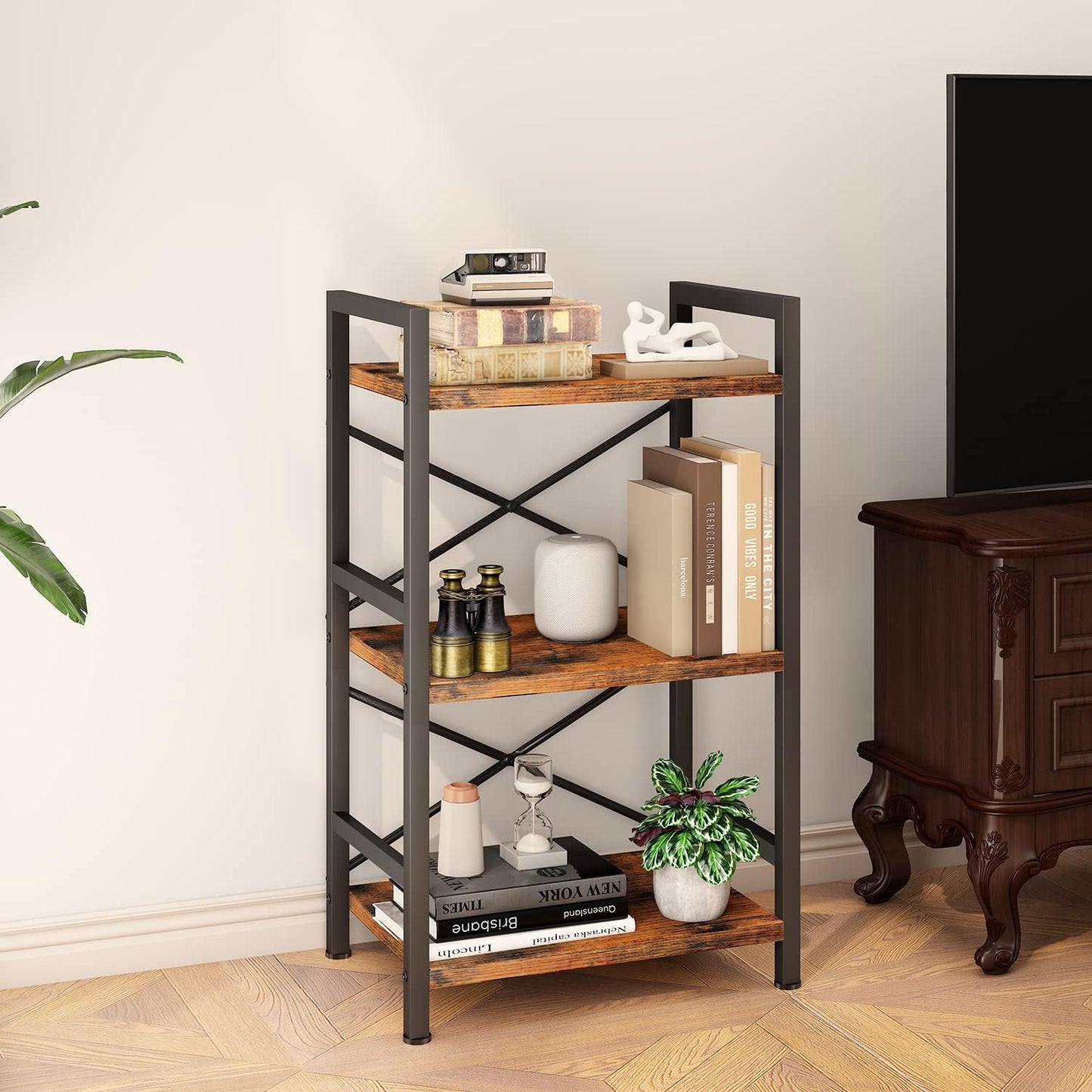 3 Tier Bookcase for Living Room, Office or Bedroom
