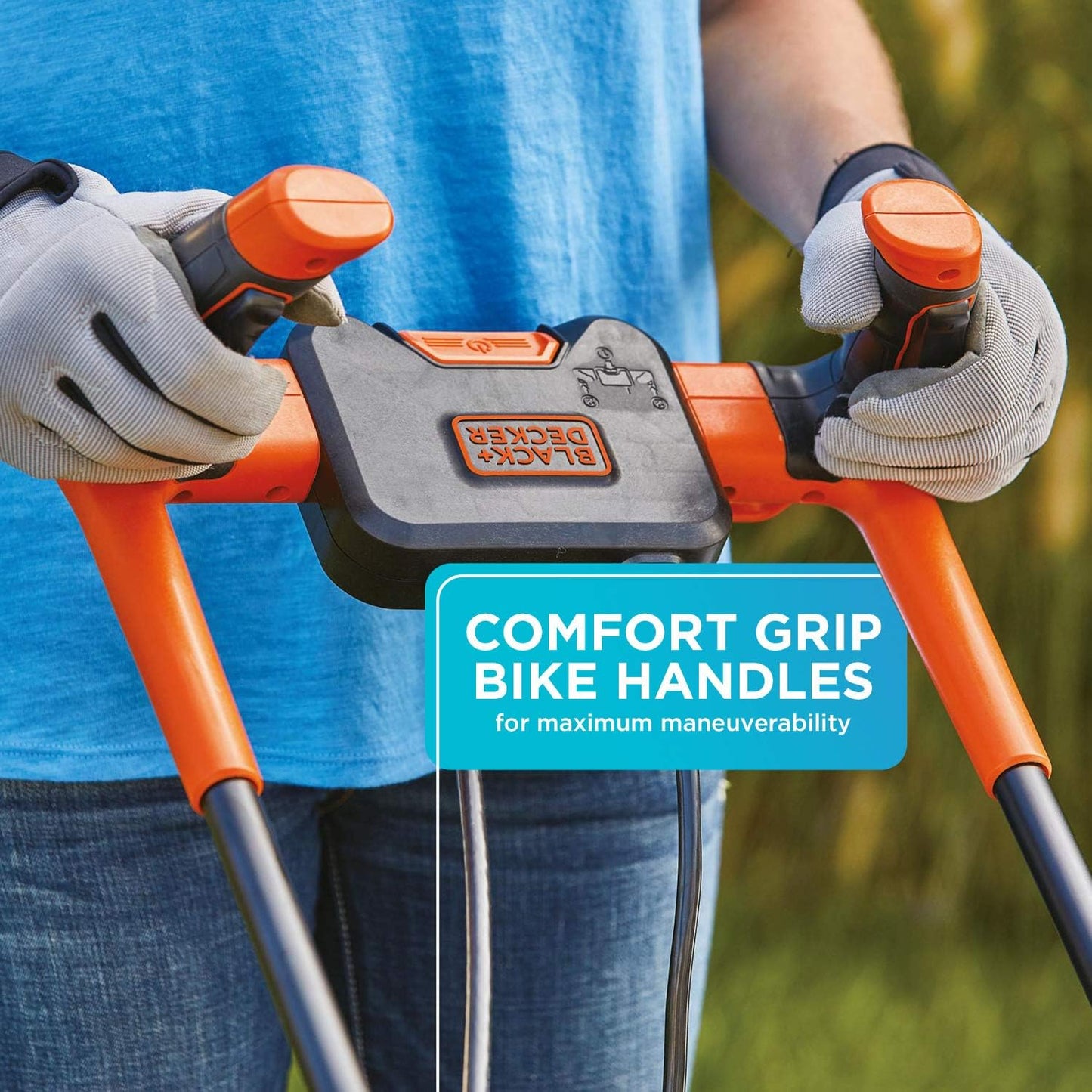 Electric Lawn Mower with Bike Handle