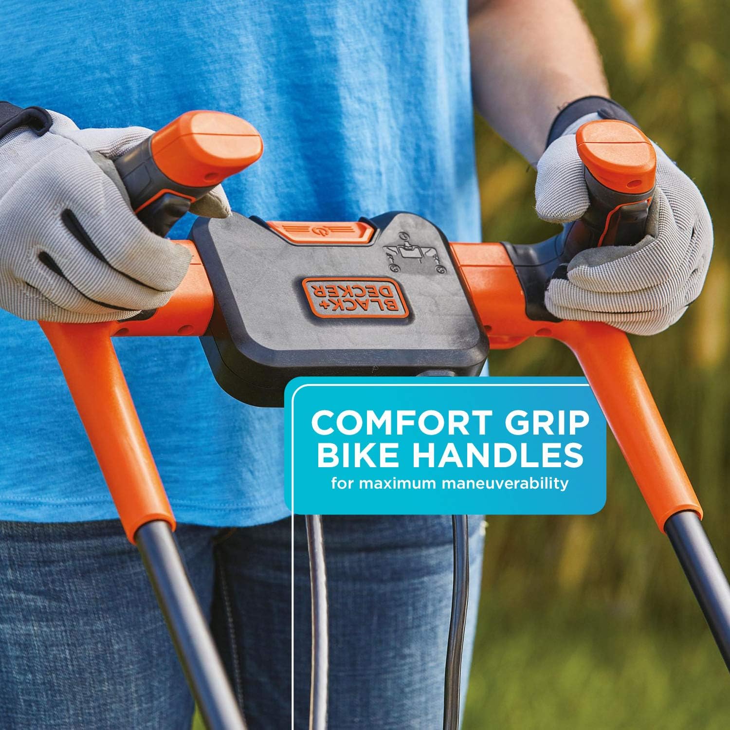 Electric Lawn Mower with Bike Handle