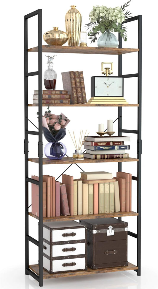 5 Tier Bookshelf for Bedroom, Office or Living Room