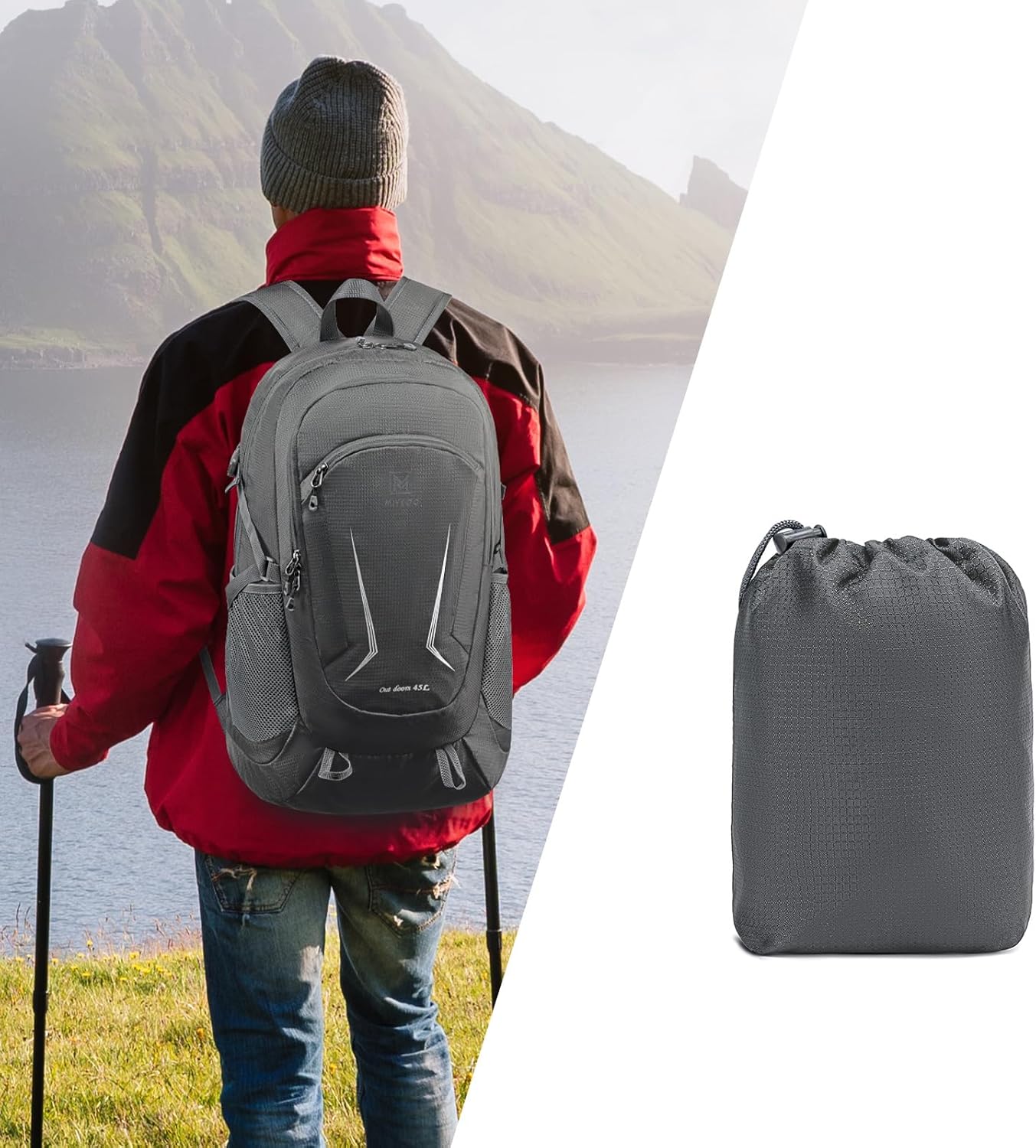 Adult Hiking Backpack (Grey)