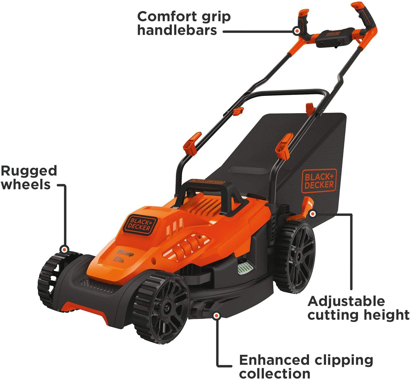 Electric Lawn Mower with Bike Handle