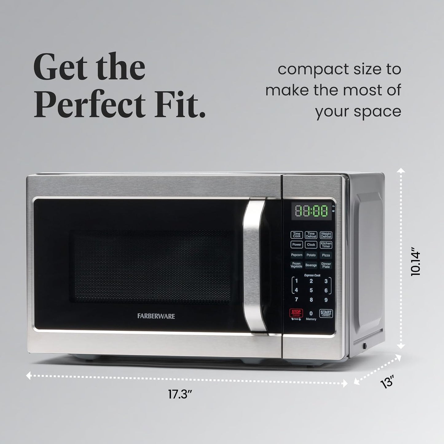 Stainless Steel Countertop Microwave Oven