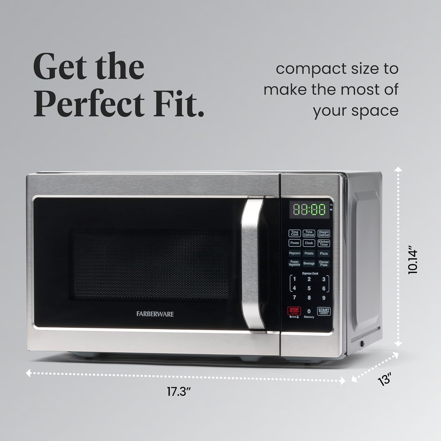 Stainless Steel Countertop Microwave Oven