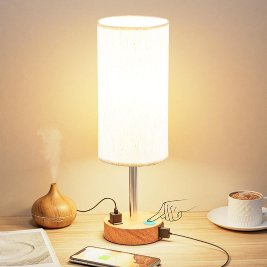 Lamp for Bedroom or Living Room Desk (LED Bulb Included)