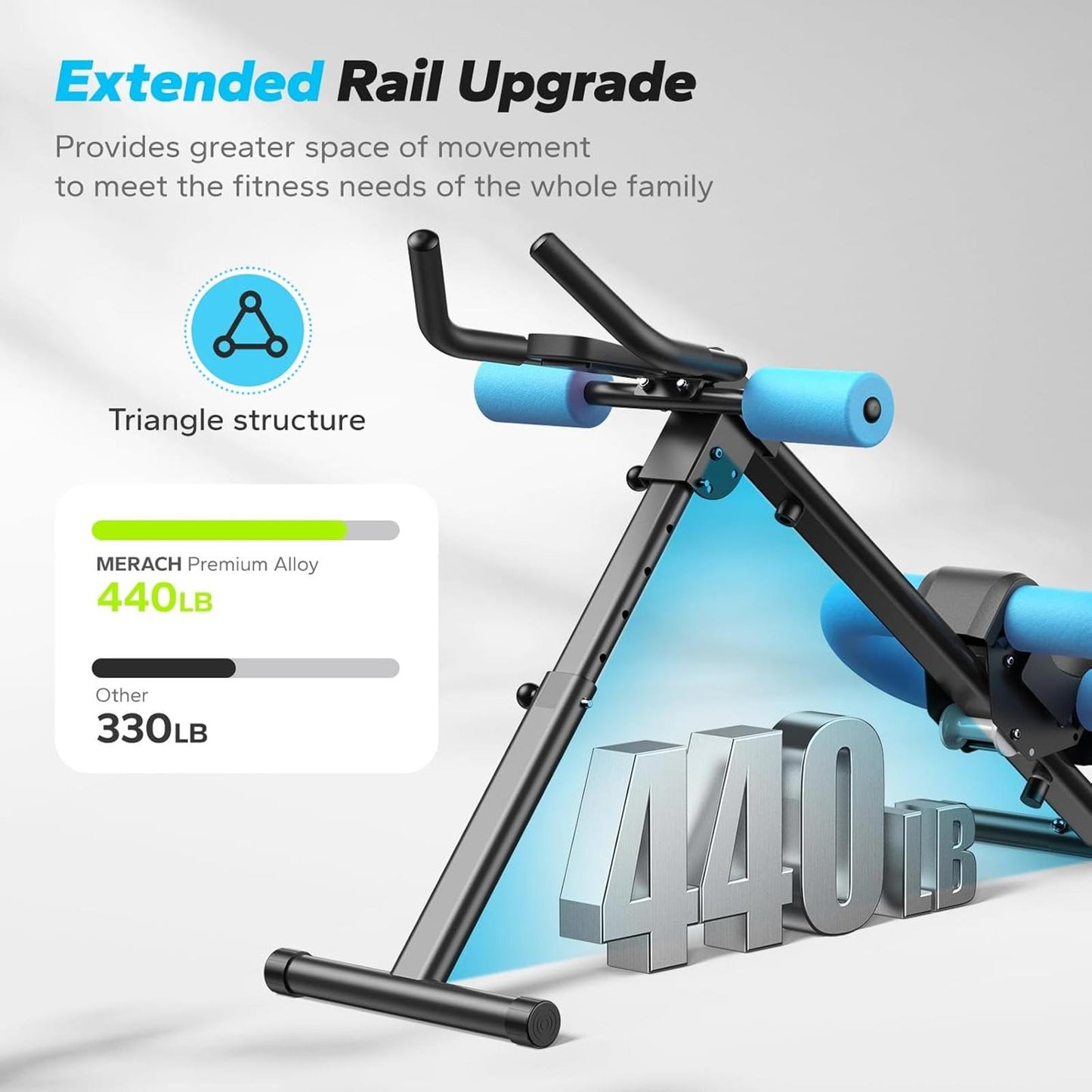 Adjustable Ab Machine Trainer Foldable Ab Workout Equipment for Home Gym Abs