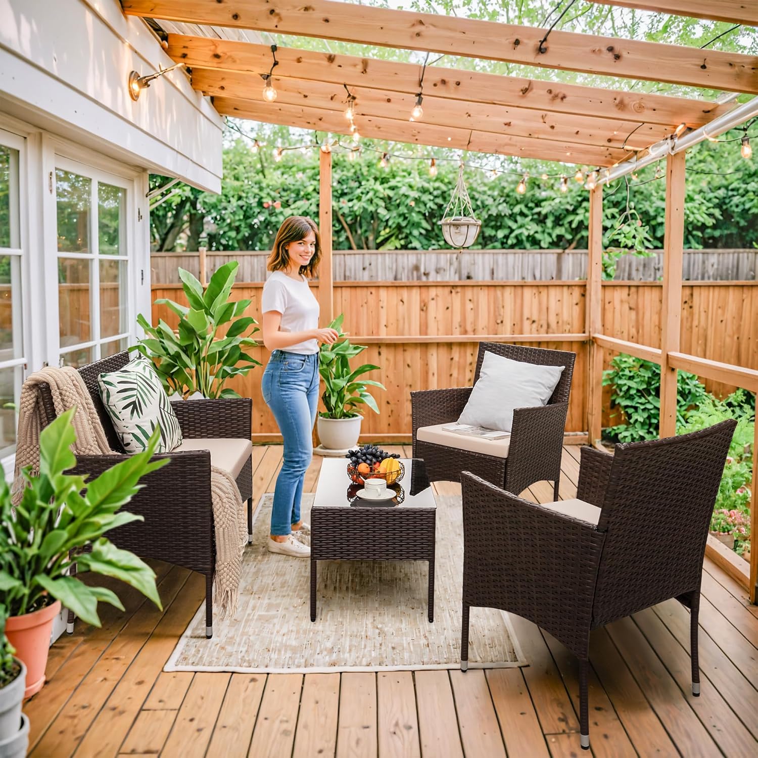 4 Piece Outdoor Furniture Set