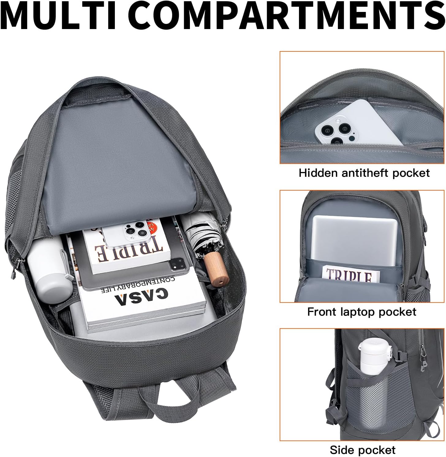 Adult Hiking Backpack (Grey)