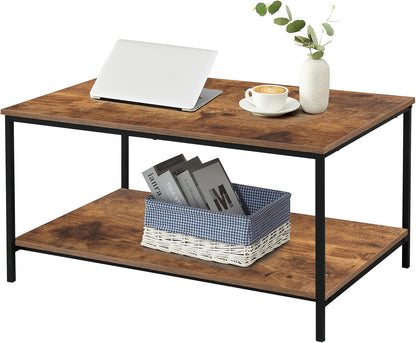 Coffee Table With Storage Shelf