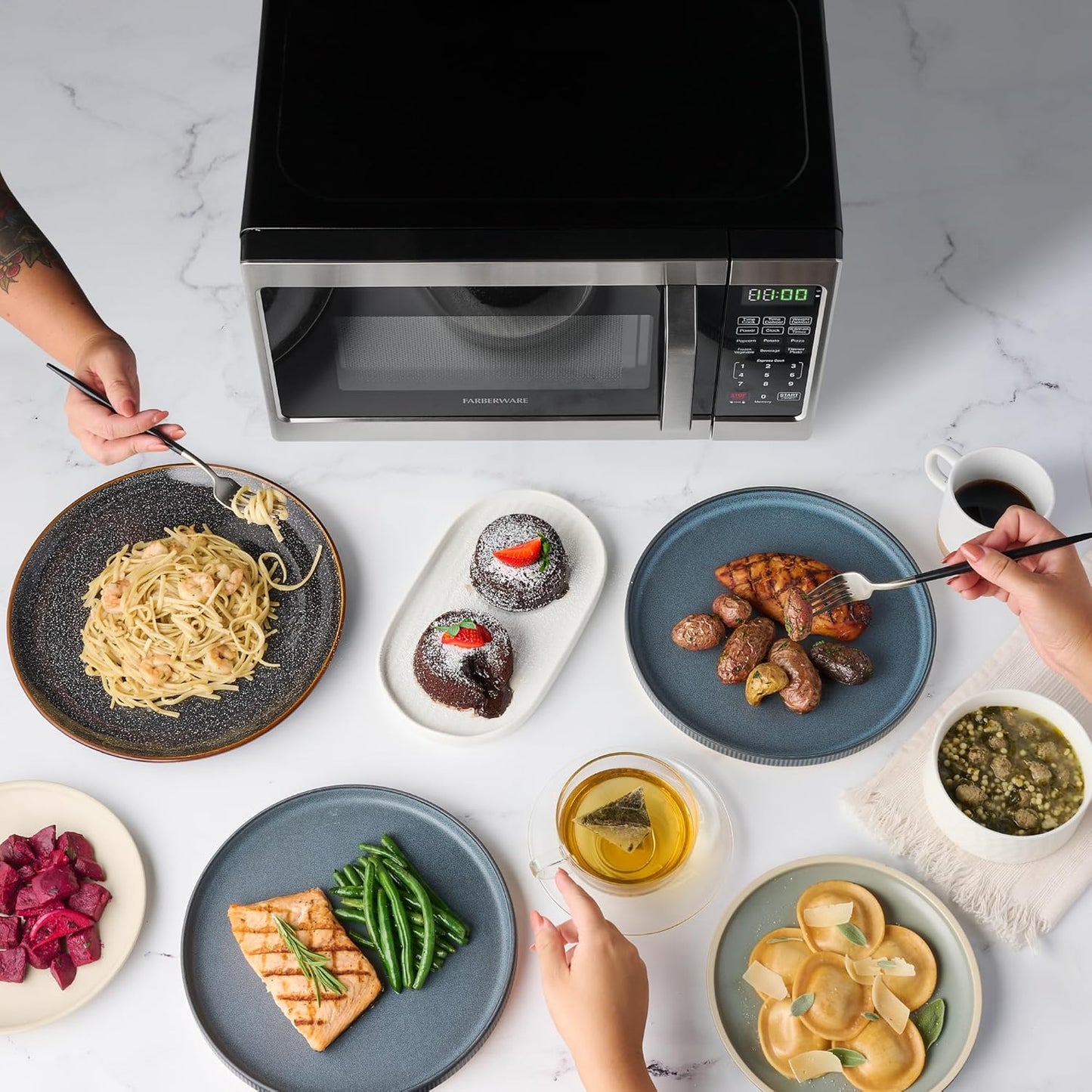 Stainless Steel Countertop Microwave Oven