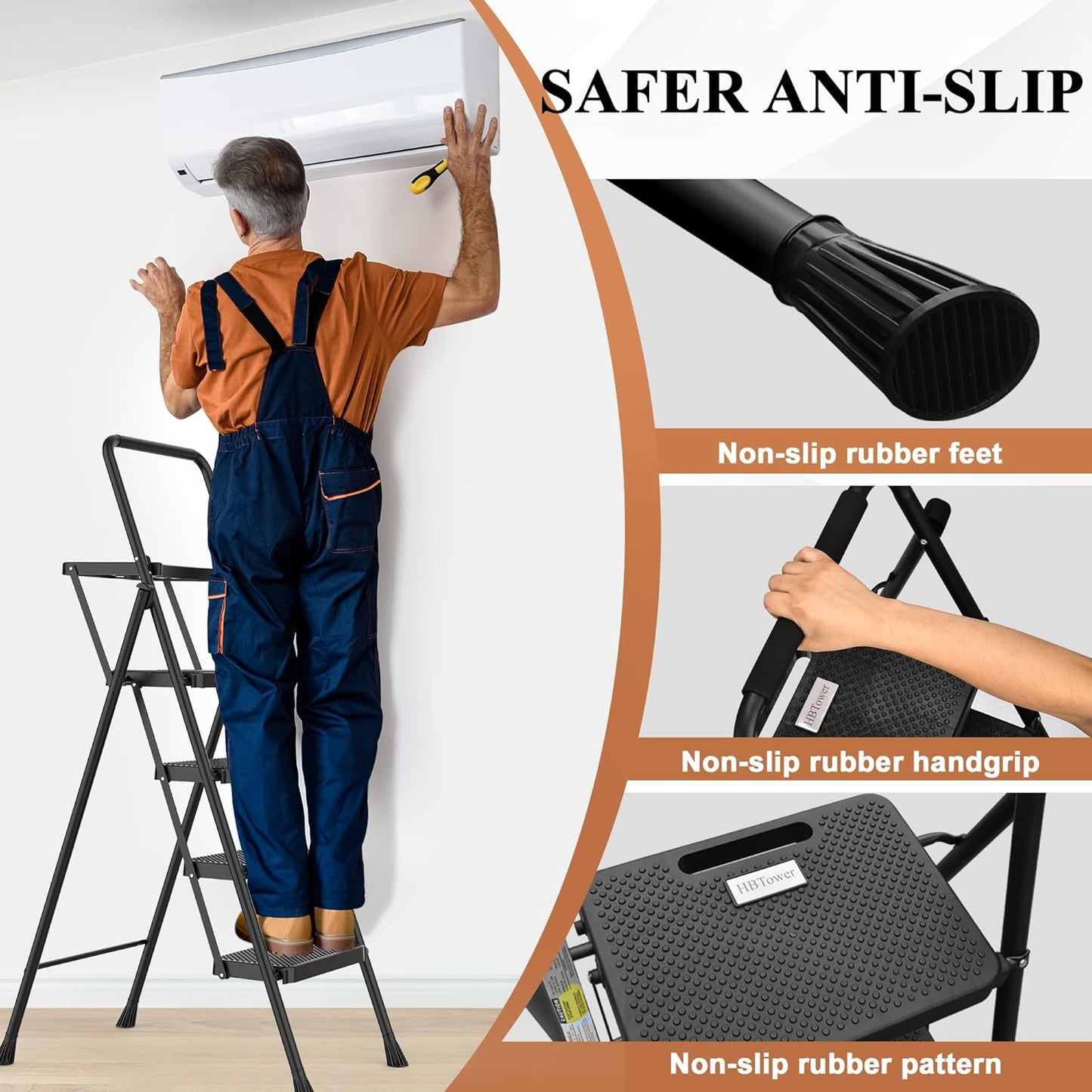 4 Step Ladder (Black)