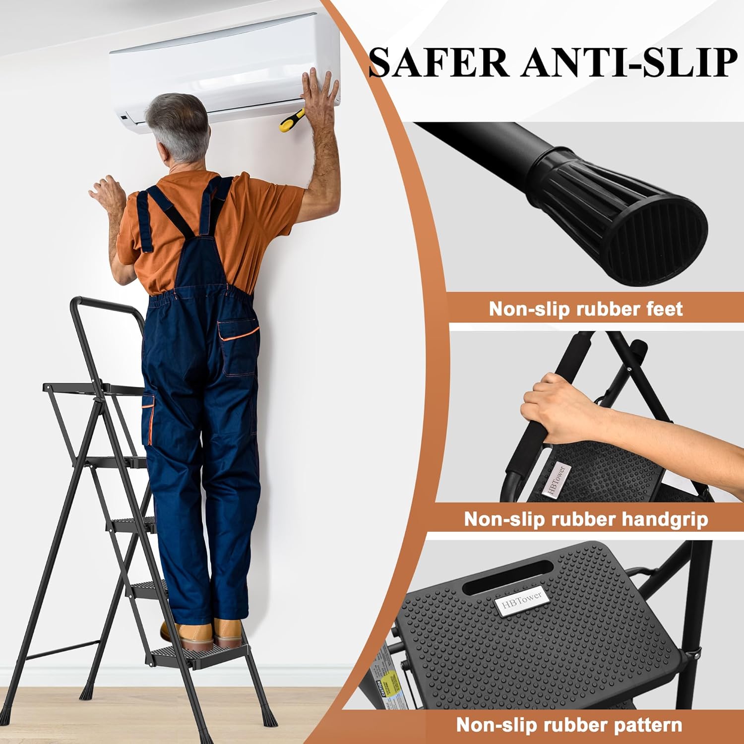 4 Step Ladder (Black)