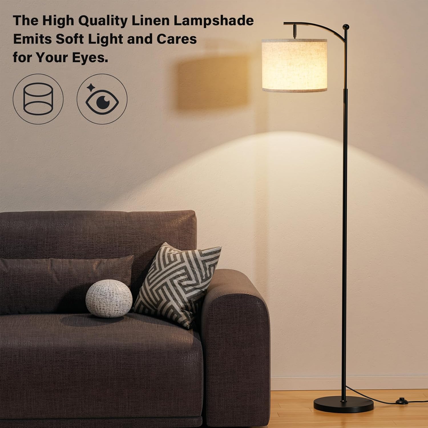 Floor Lamp for Bedroom, Living Room or Office
