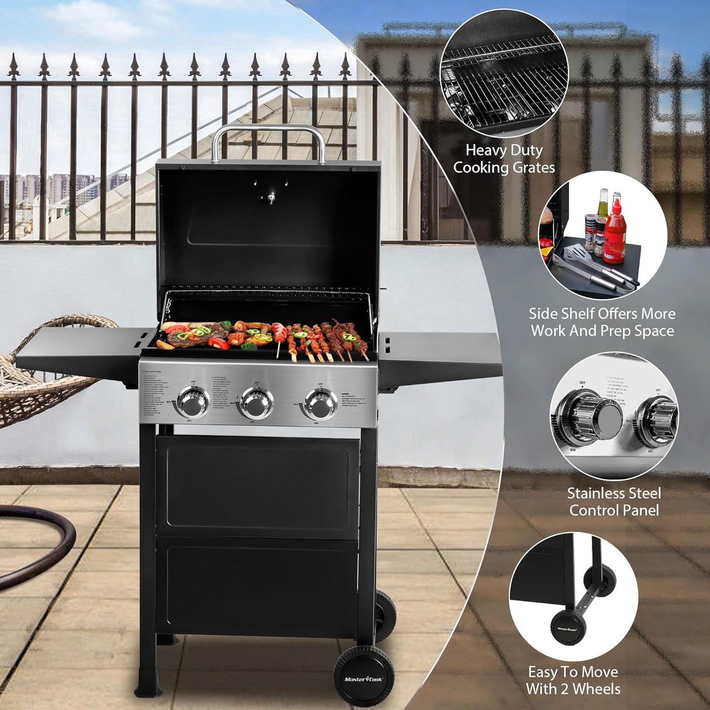 Propane Gas Grill - Stainless Steel