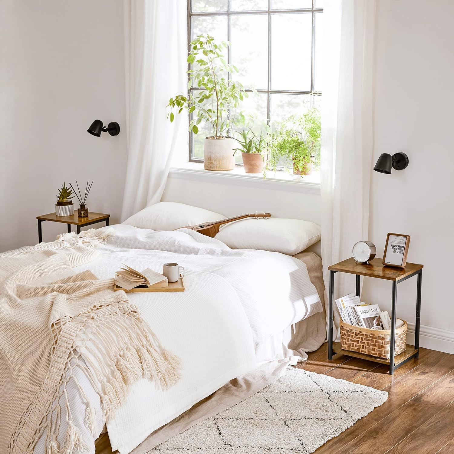 Set of 2 Side Tables for Living Room, Bedroom or Office