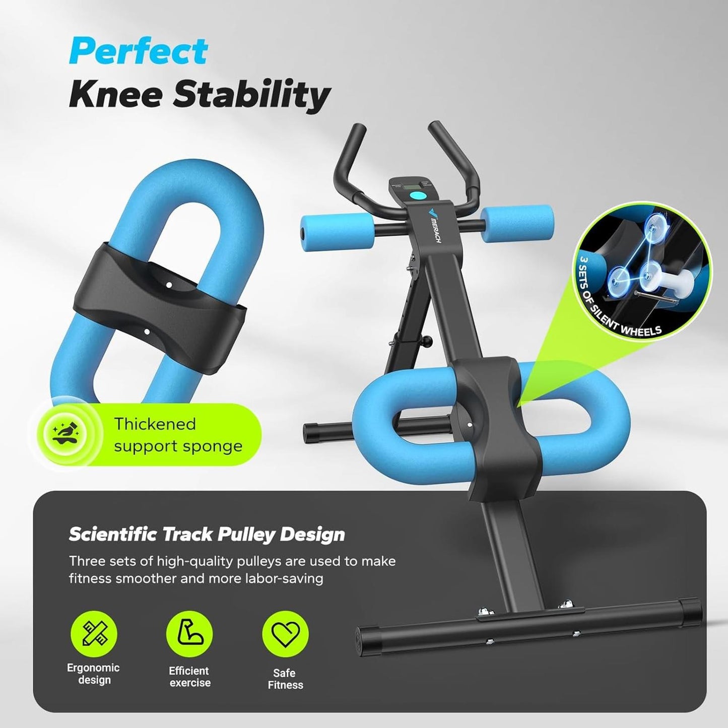 Adjustable Ab Machine Trainer Foldable Ab Workout Equipment for Home Gym Abs