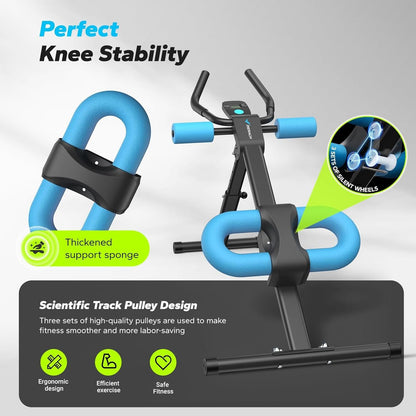 Adjustable Ab Machine Trainer Foldable Ab Workout Equipment for Home Gym Abs