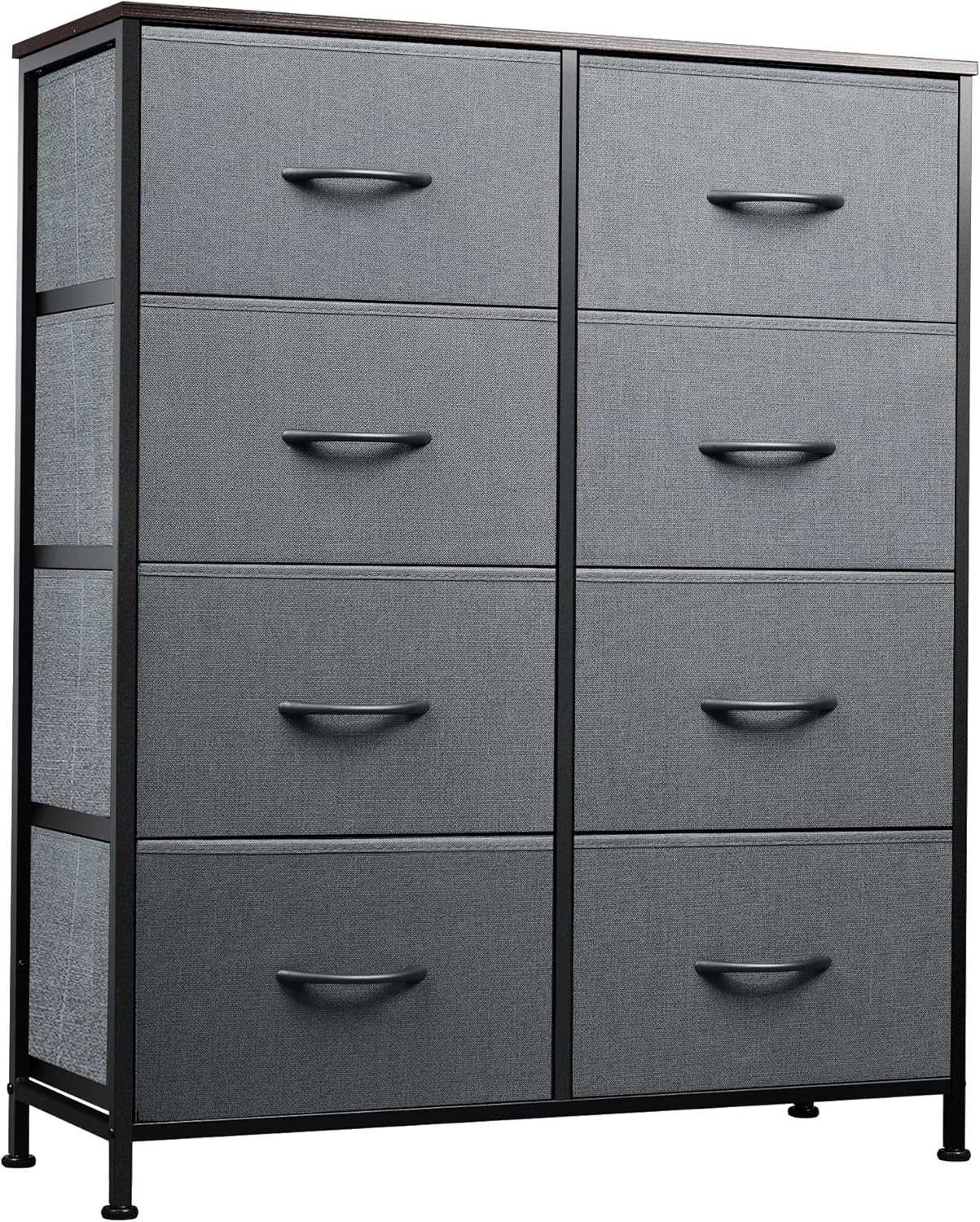 8 Drawer Dresser for Bedroom or Closet (Dark Gray)
