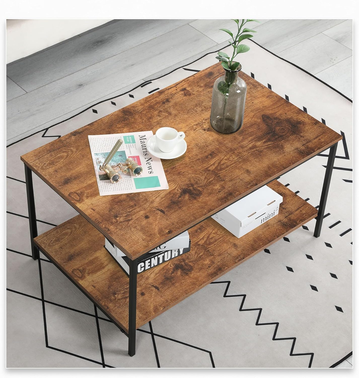 Coffee Table With Storage Shelf