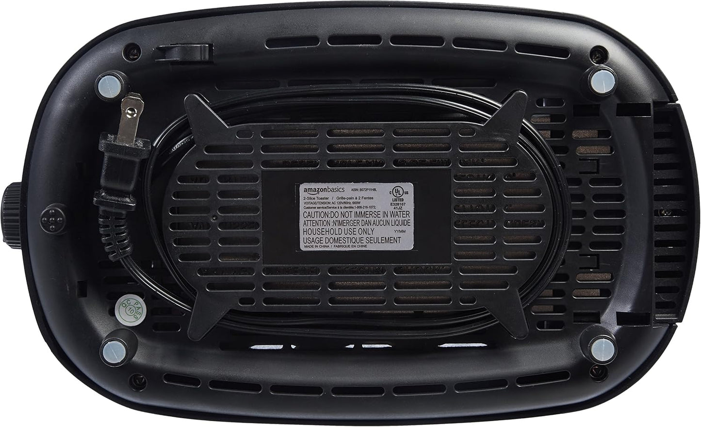 2 Slice Toaster For Bread & Bagels (Black & Silver)