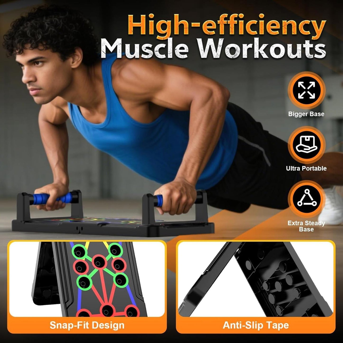 36-in-1 Foldable Push-Up Board Home Gym Portable Strength Training