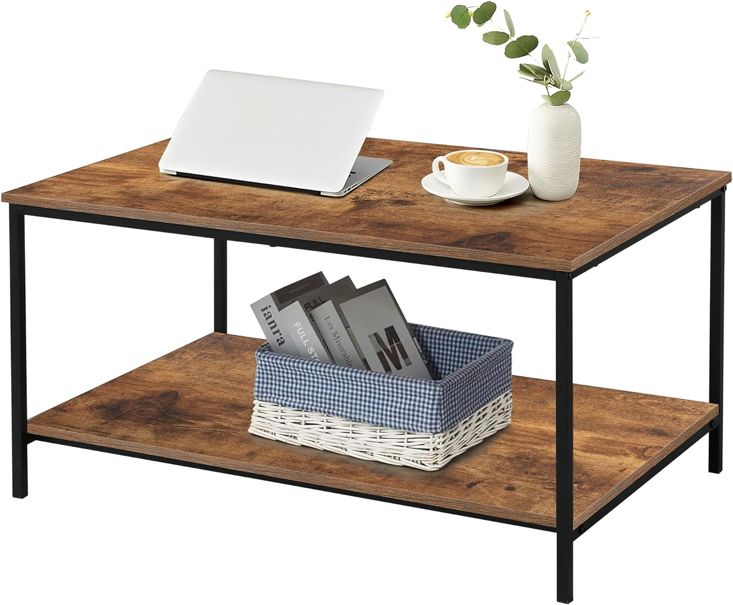 Coffee Table With Storage Shelf