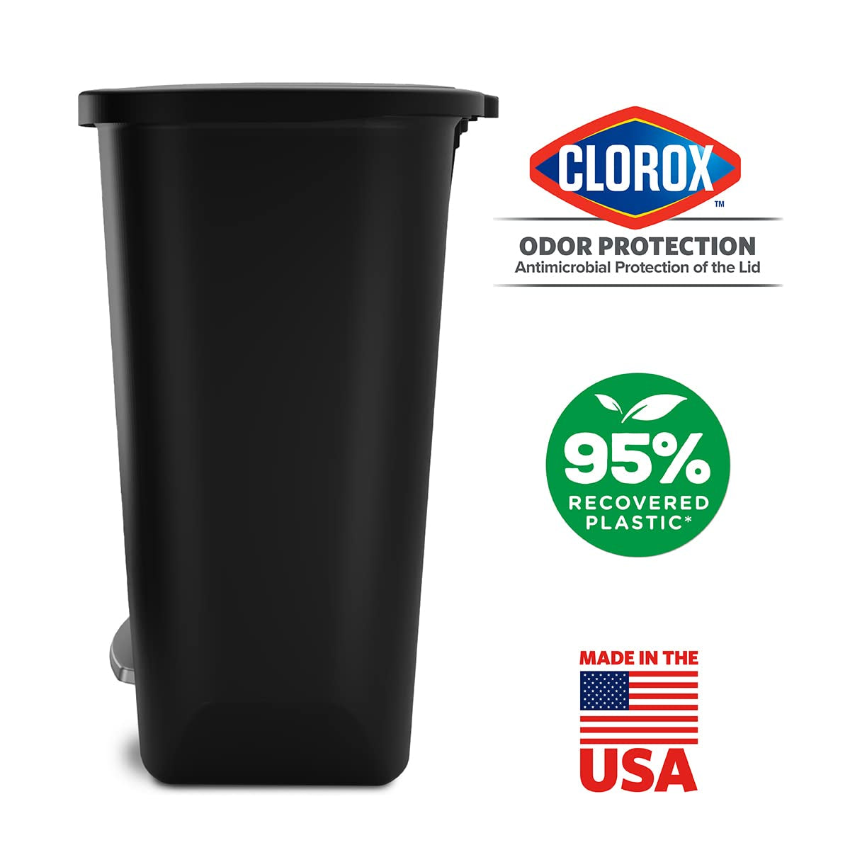 20 Gallon Plastic Trash Can (Black)