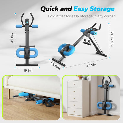 Adjustable Ab Machine Trainer Foldable Ab Workout Equipment for Home Gym Abs