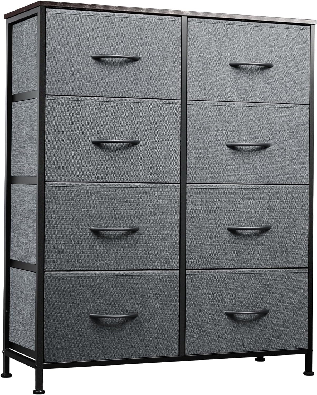 8 Drawer Dresser for Bedroom or Closet (Dark Gray)